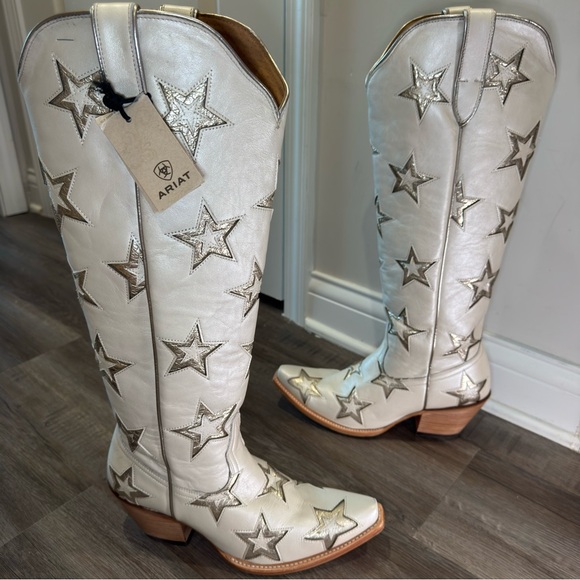 Ariat Shoes - Ariat Casanova Star X Western White Leather Boots